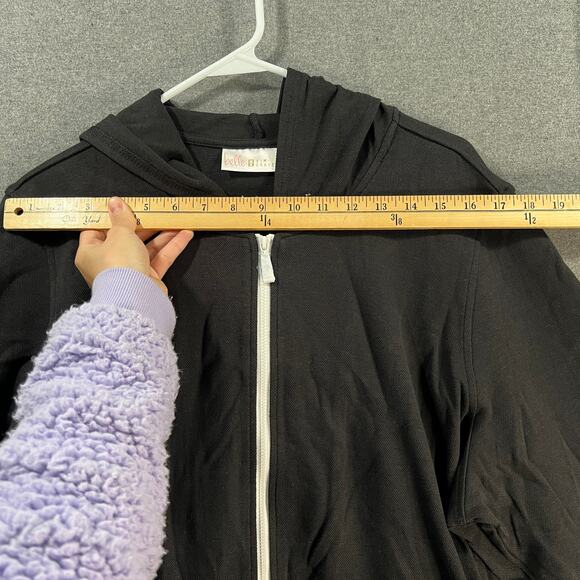 Belle by Kim Gravel Perfect Pique White Haute Zip Anorak Black Size X-Large - Picture 6 of 11